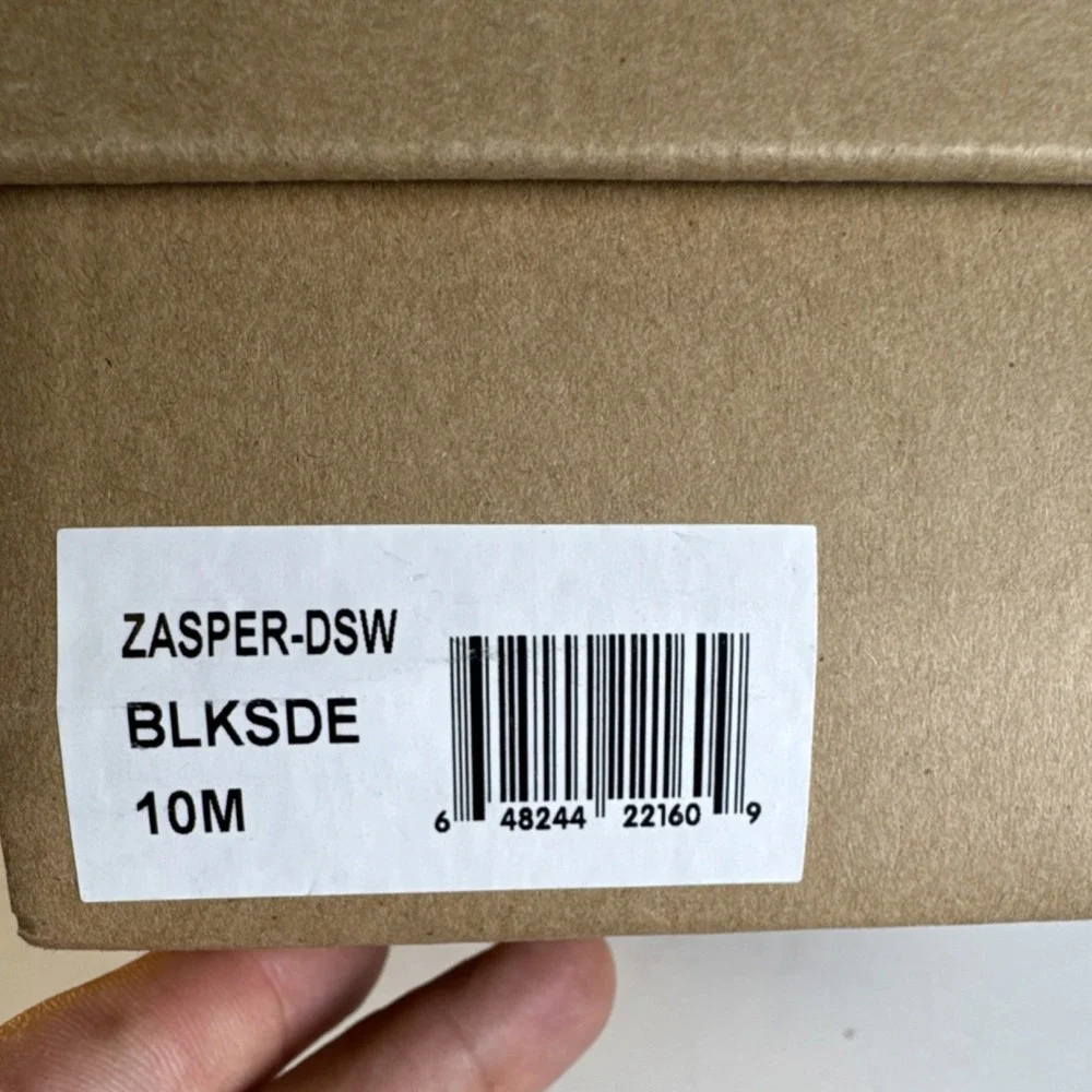 Me Too ZASPER-DSW Black Suede Ankle Bootie Women Size 10M Block Heel Almond Toe